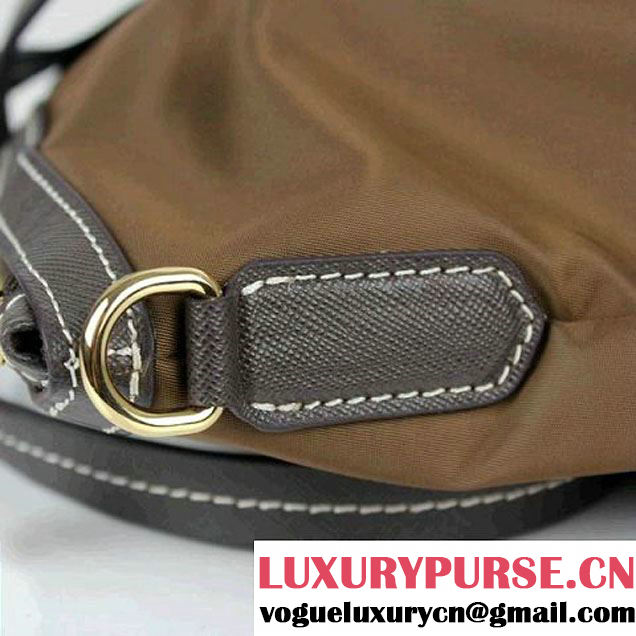 Prada Canvas Shoulder Bag BR4664 Brown  