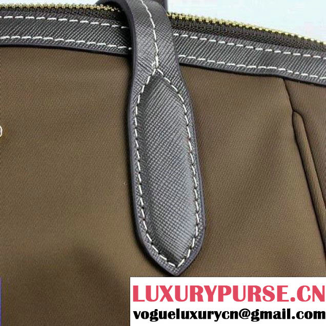 Prada Canvas Shoulder Bag BR4664 Brown  