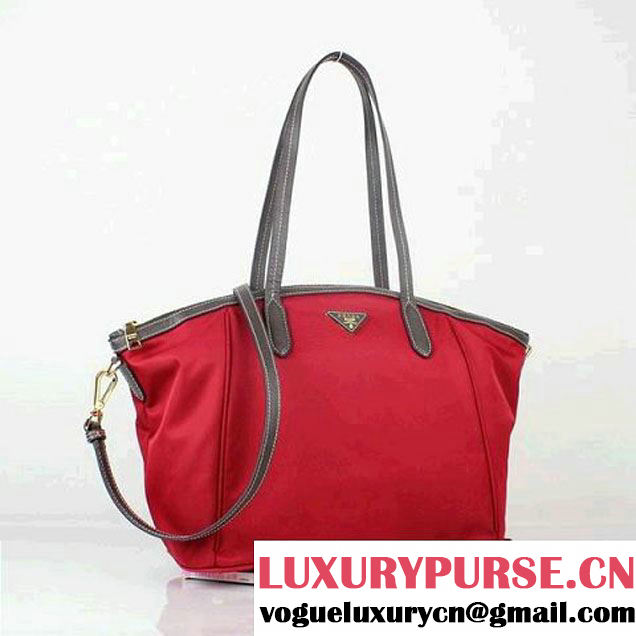 Prada Canvas Shoulder Bag BR4664 Red