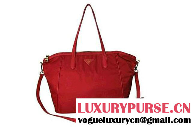 Prada Canvas Shoulder Bag BR4664 Dark Red