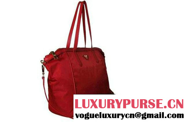 Prada Canvas Shoulder Bag BR4664 Dark Red  
