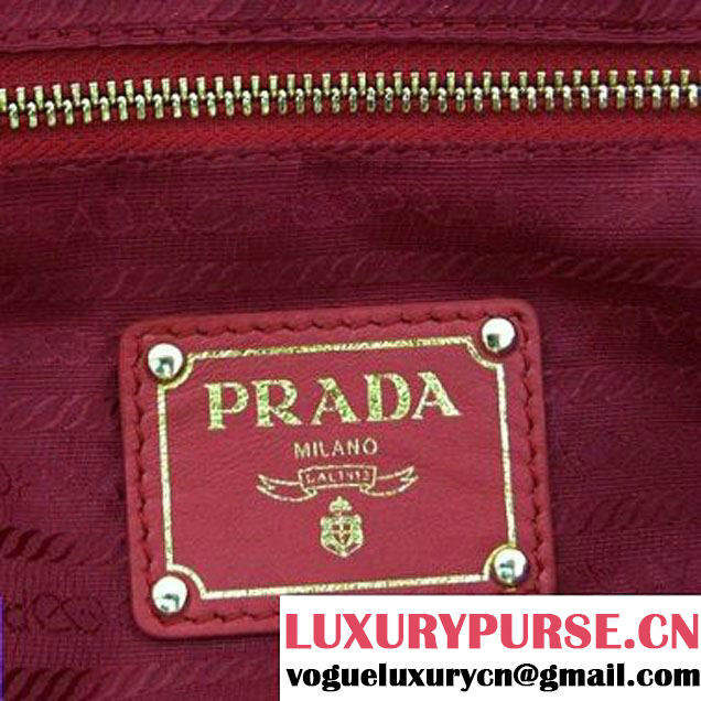 Prada Canvas Shoulder Bag BR4664 Dark Red  