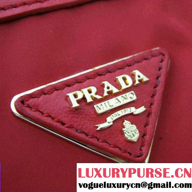 Prada Canvas Shoulder Bag BR4664 Dark Red  