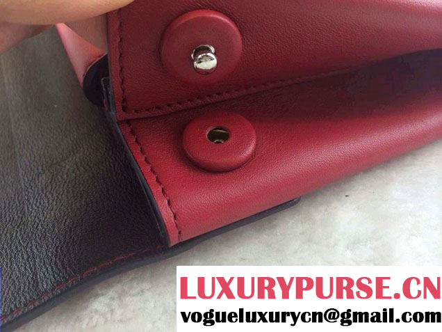 Prada Lux Calf Leather Flap Shoulder Bag in Red