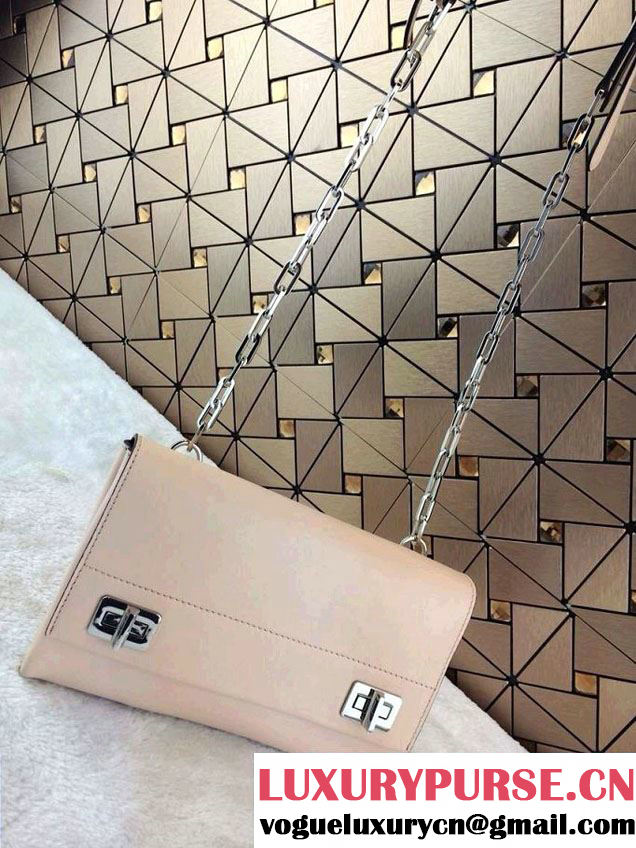 Prada Lux Calf Leather Flap Shoulder Bag in Pale Pink