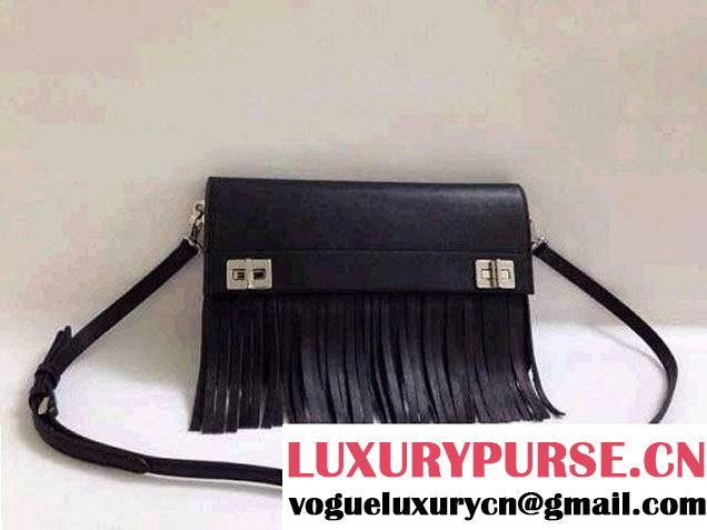 Prada Leather Shoulder Bag with Fringe