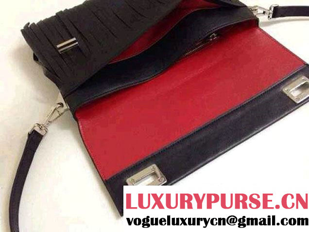 Prada Leather Shoulder Bag with Fringe
