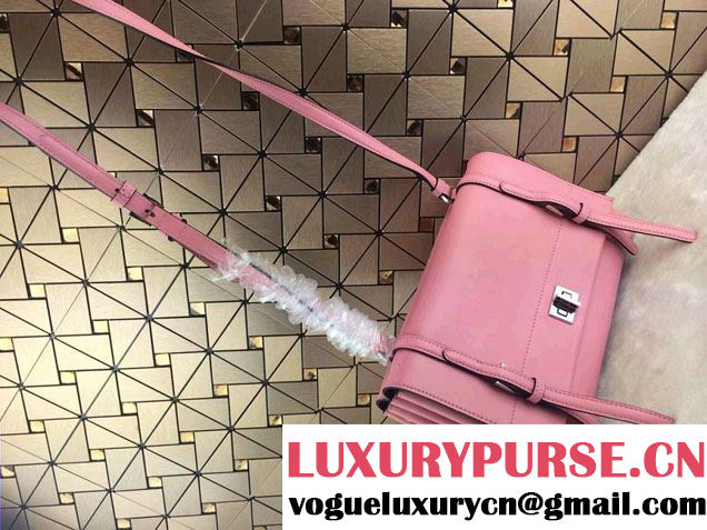 Prada Lux Calf Leather Flap Shoulder Bag BT0993 Pink Fall 2014