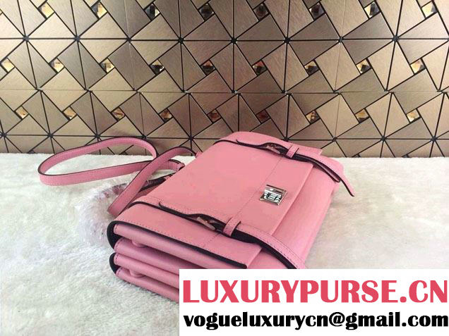 Prada Lux Calf Leather Flap Shoulder Bag BT0993 Pink Fall 2014