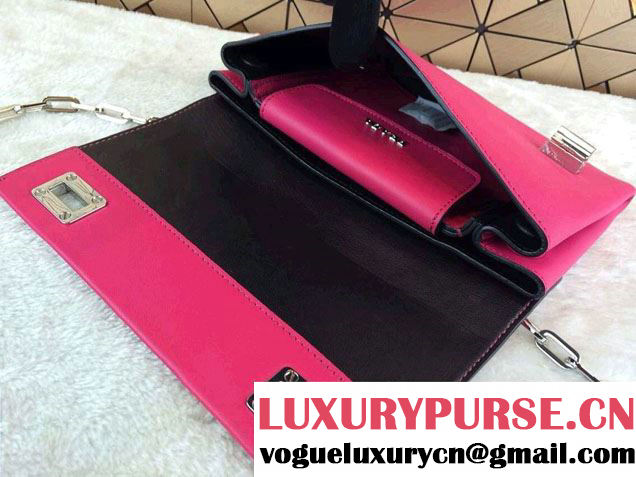 Prada Lux Calf Leather Flap Shoulder Bag BT0995 Fushia Fall 2014
