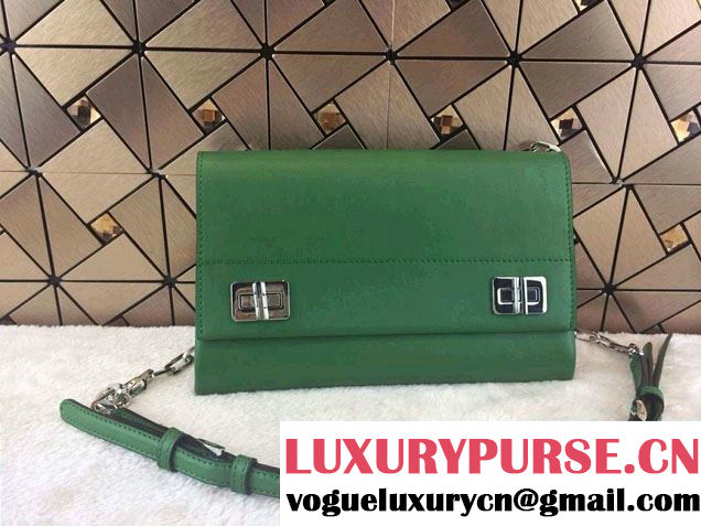 Prada Lux Calf Leather Flap Shoulder Bag BT0995 Green Fall 2014