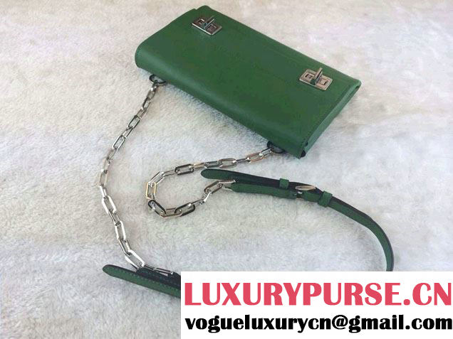 Prada Lux Calf Leather Flap Shoulder Bag BT0995 Green Fall 2014