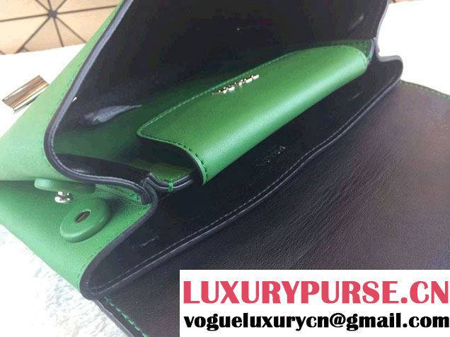 Prada Lux Calf Leather Flap Shoulder Bag BT0995 Green Fall 2014
