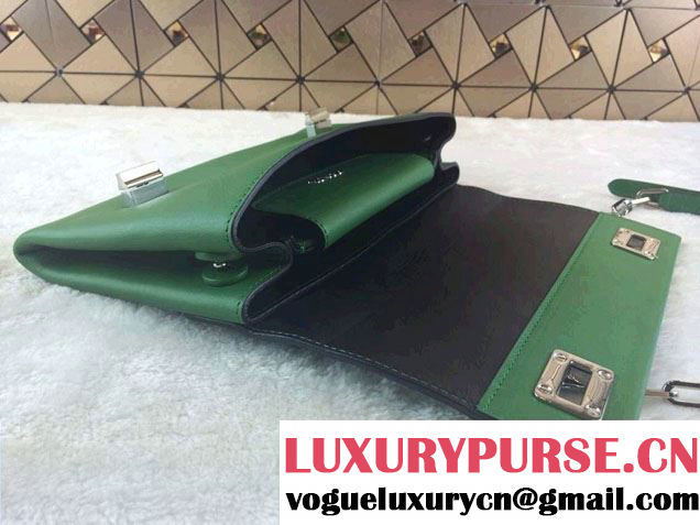Prada Lux Calf Leather Flap Shoulder Bag BT0995 Green Fall 2014
