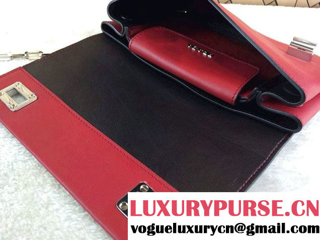 Prada Lux Calf Leather Flap Shoulder Bag BT0995 Red Fall 2014