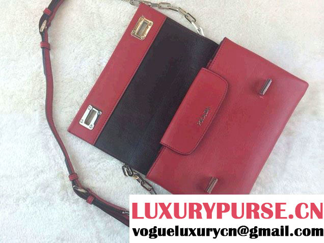 Prada Lux Calf Leather Flap Shoulder Bag BT0995 Red Fall 2014