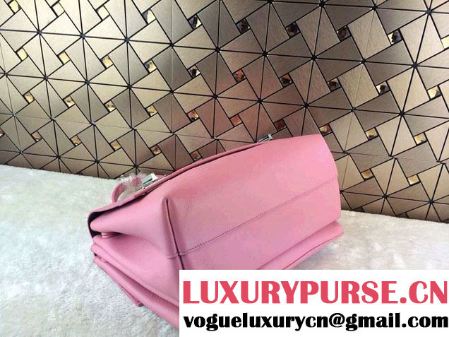 Prada Lux Calf Leather Briefcase Flap Bag BN2796 Pink Fall 2014