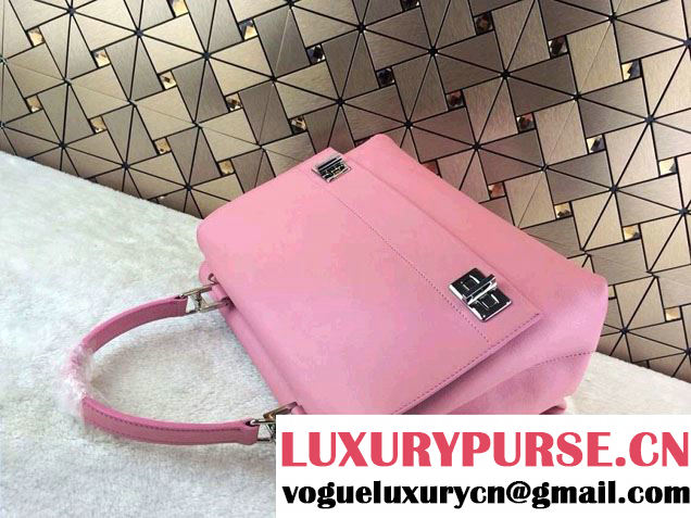 Prada Lux Calf Leather Briefcase Flap Bag BN2796 Pink Fall 2014