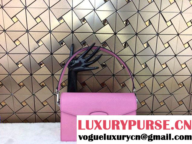 Prada Saffiano Leather Flap Shoulder Bag BN0924 Pink 2014