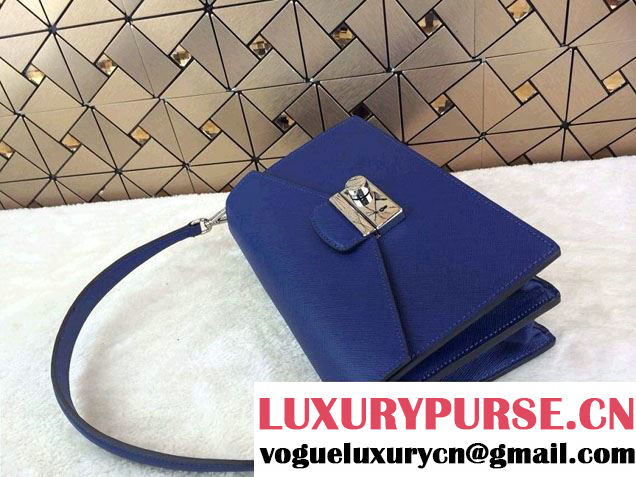 Prada Saffiano Leather Flap Shoulder Bag BN0924 Ink Blue 2014