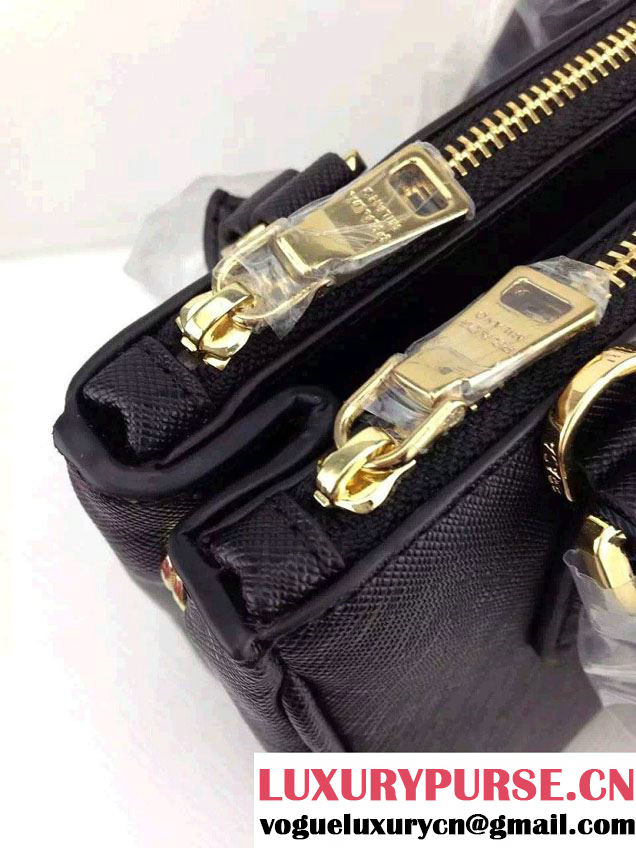 Prada Saffiano Mini Galleria Crossbody Bag Black