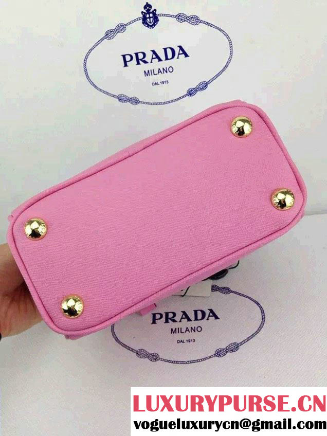 Prada Saffiano Mini Galleria Crossbody Bag Pink