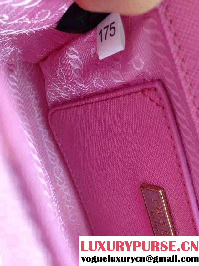Prada Saffiano Mini Galleria Crossbody Bag Pink