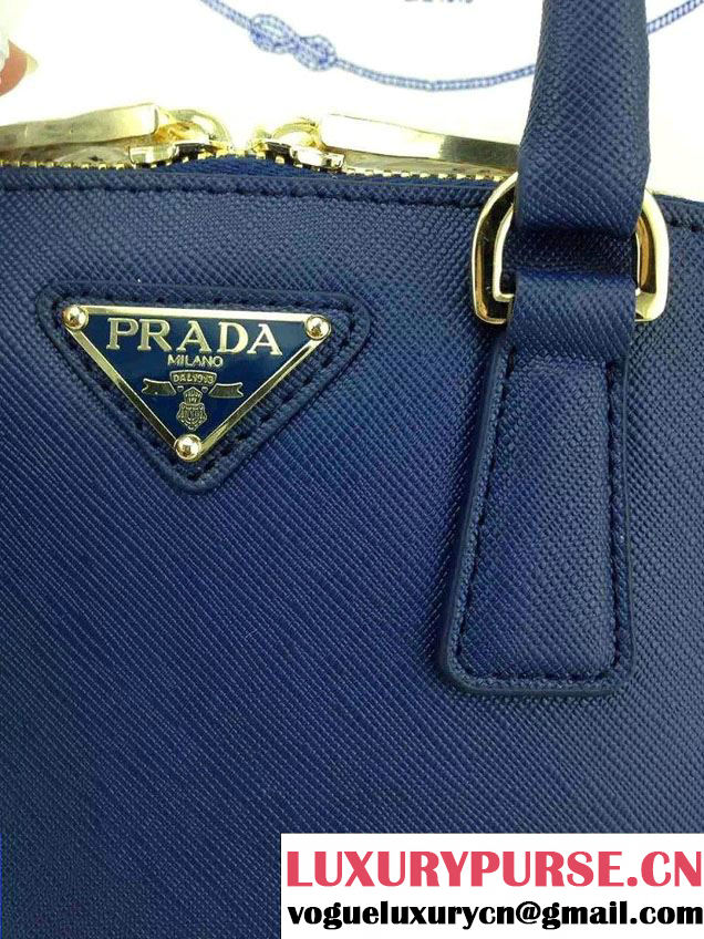 Prada Mini Saffiano Promenade Shoulder Bag Blue