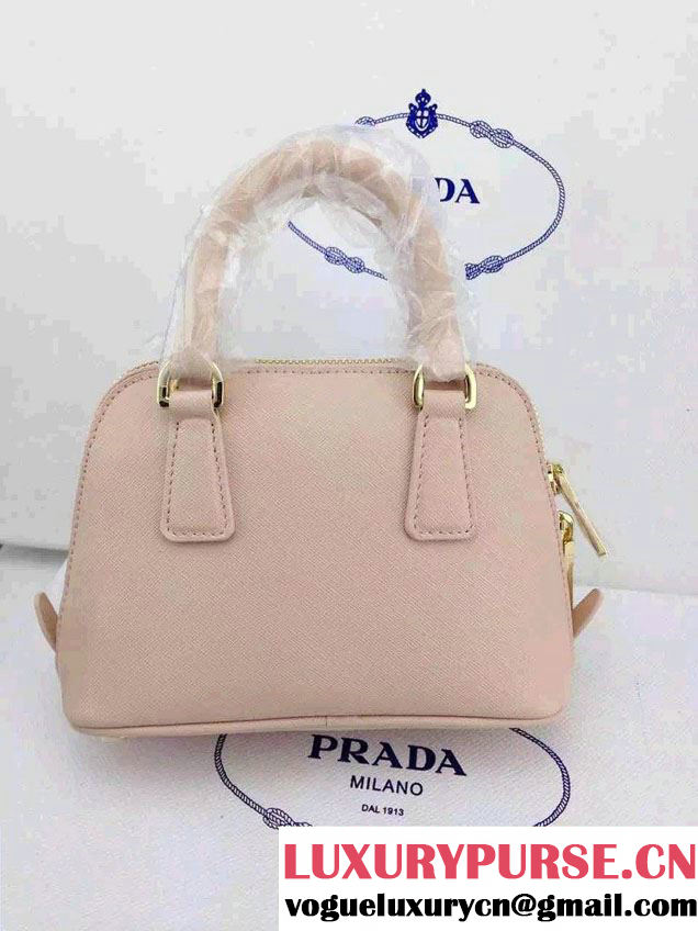Prada Mini Saffiano Promenade Shoulder Bag Nude Pink