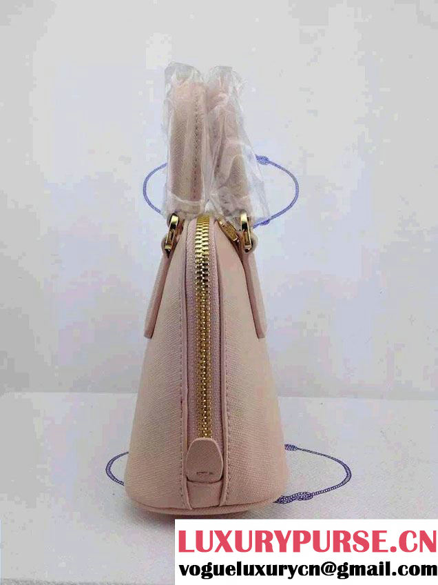 Prada Mini Saffiano Promenade Shoulder Bag Nude Pink