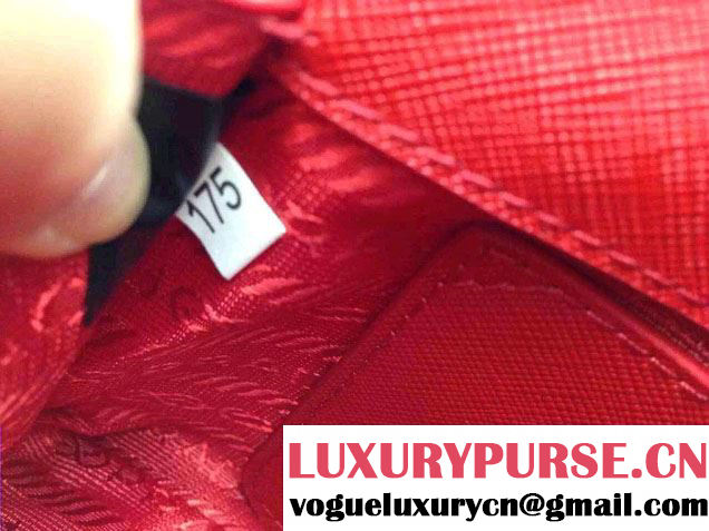 Prada Mini Saffiano Promenade Shoulder Bag Red