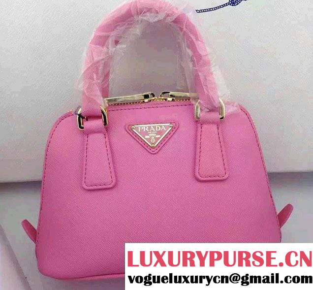 Prada Mini Saffiano Promenade Shoulder Bag Pink