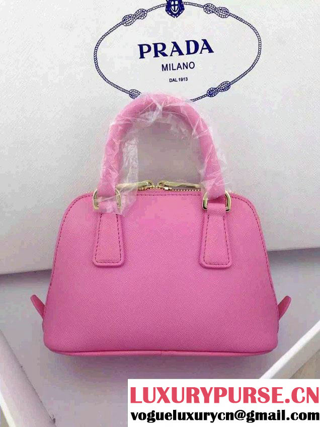 Prada Mini Saffiano Promenade Shoulder Bag Pink