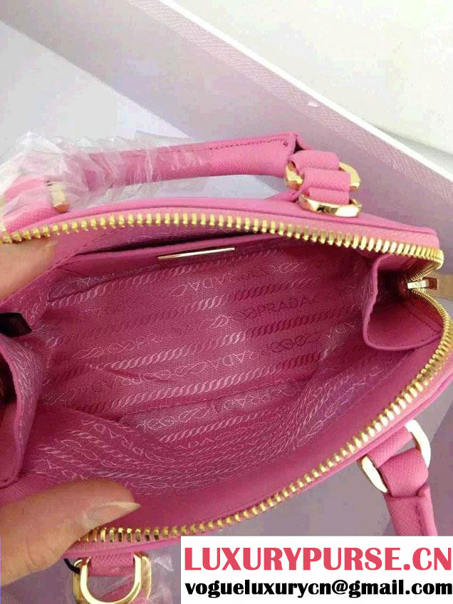 Prada Mini Saffiano Promenade Shoulder Bag Pink
