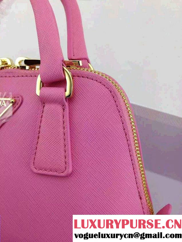 Prada Mini Saffiano Promenade Shoulder Bag Pink