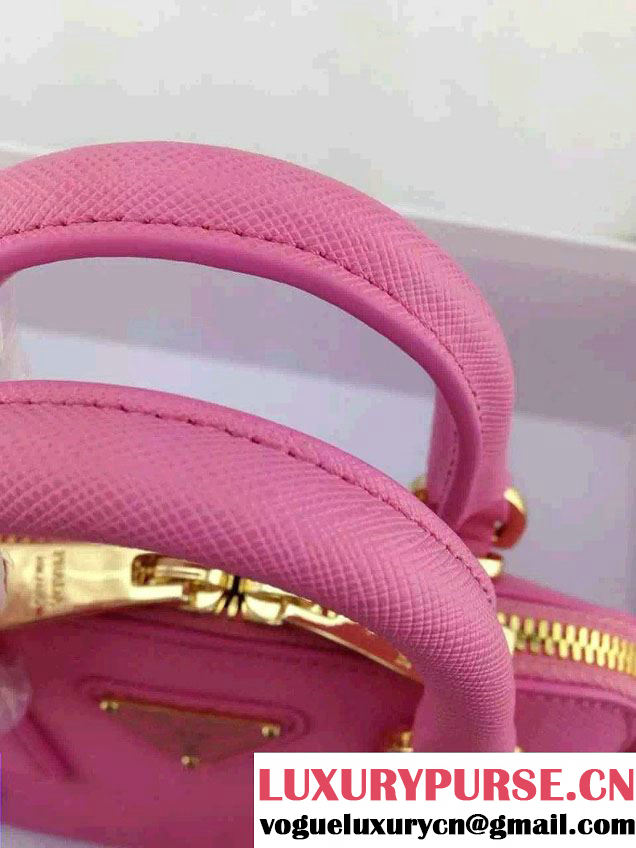 Prada Mini Saffiano Promenade Shoulder Bag Pink
