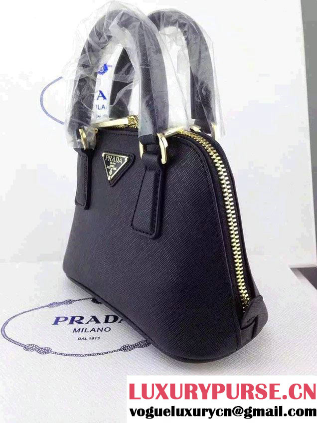 Prada Mini Saffiano Promenade Shoulder Bag Black