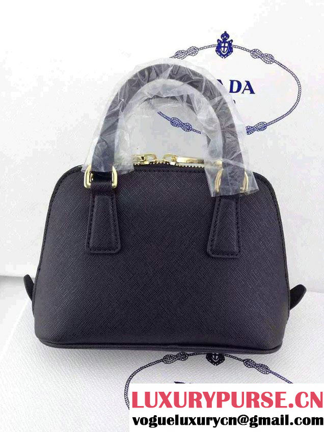 Prada Mini Saffiano Promenade Shoulder Bag Black