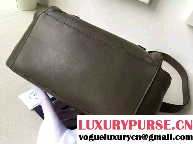 Prada Soft Calf Leather Hunter Shoulder Bag 1BD004 Military Green 2015