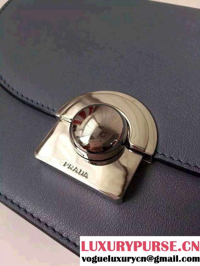 Prada Calfskin Leather Arcade Shoulder Bag 1BD030 Baby Blue 2016