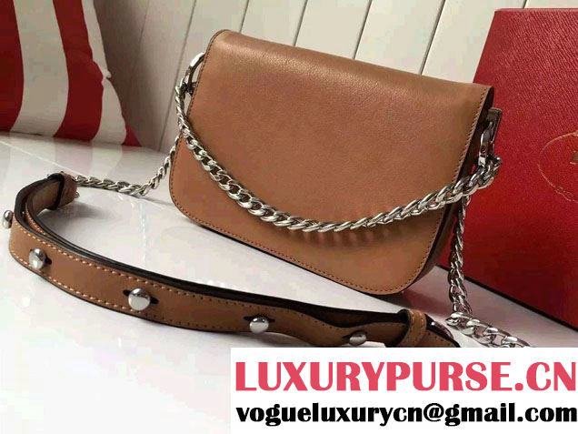 Prada Calfskin Leather Arcade Shoulder Bag 1BD030 Caramel 2016