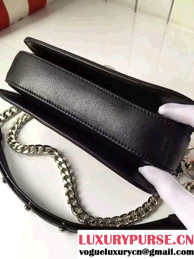 Prada Calfskin Leather Arcade Shoulder Bag 1BD030 Black 2016