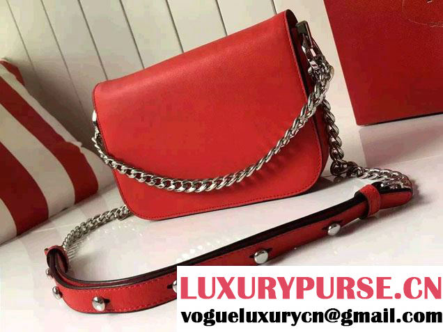 Prada Calfskin Leather Arcade Shoulder Bag 1BD030 Red 2016