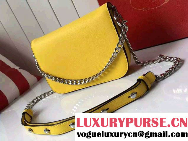 Prada Calfskin Leather Arcade Shoulder Bag 1BD030 Yellow 2016