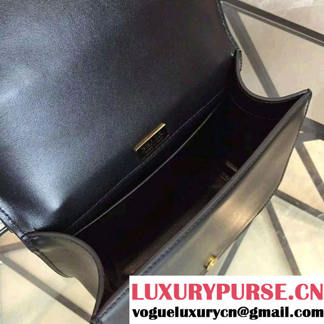 Prada Pionniere Calf Leather Shoulder Bag 1BD039 Black/White 2016