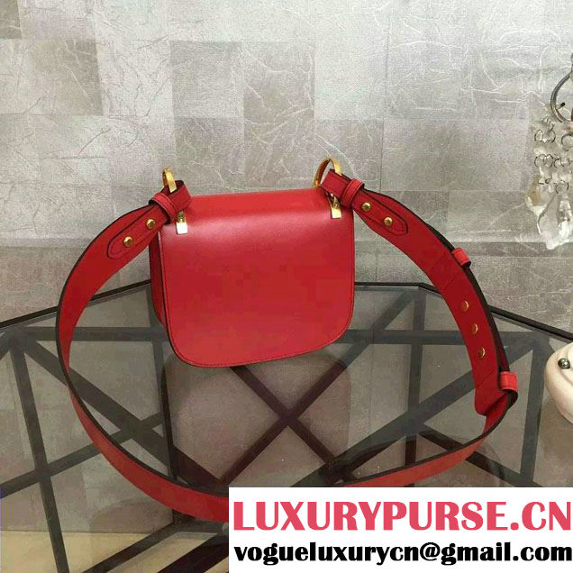 Prada Pionniere Calf Leather Shoulder Bag 1BD039 Red 2016