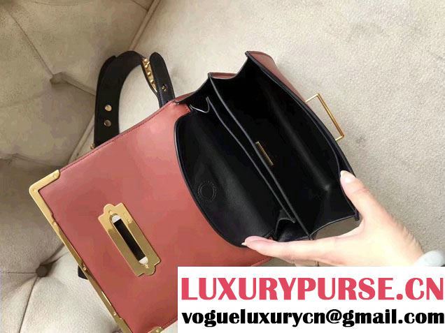 Prada Cahier Calf Leather Shoulder Bag 1BD045 Coffee/Black 2016