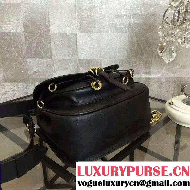 Prada Corsaire Calf Leather Shoulder Bag 1BD050 Black 2016