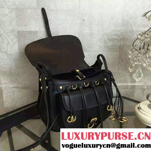 Prada Corsaire Calf Leather Shoulder Bag 1BD050 Black 2016