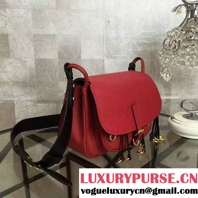Prada Corsaire Calf Leather Shoulder Bag 1BD050 Red 2016